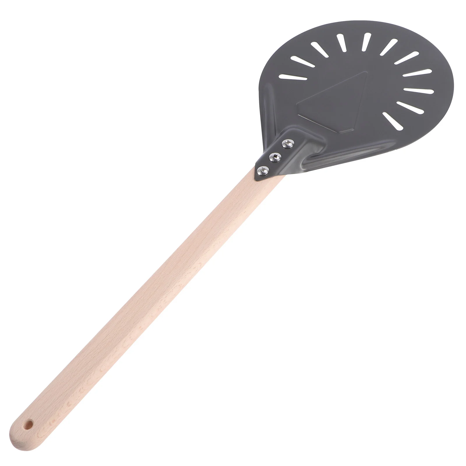 

Turning Pizza Peel 8 Inch Aluminium Alloy Round Pie Turning Peel Detachable Wood Handle Pizza Paddle Turner for Pancake Bread