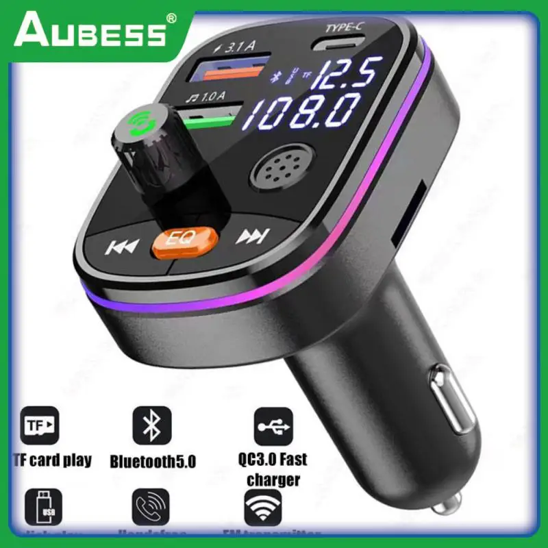 

Pd 20w Fm Transmitter Durable Universal Car Charger Dual Display 5.0 Wireless Car Accessories Car Kit Fm Modulator
