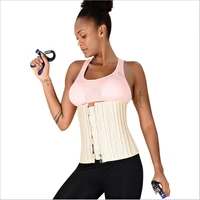 29 steel boned waist trainer zipper up latex waisttrainer cincher girdle belt gym sports high quality waist support rubber korse