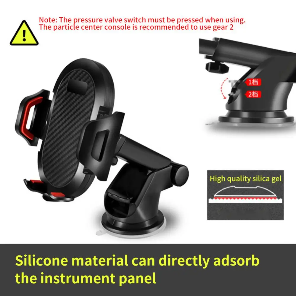 

New Long Arm Sucker Gravity Car Mobile Phone Holder Stand Universal Dashboard Clip Support For iPhone 11 Accessories