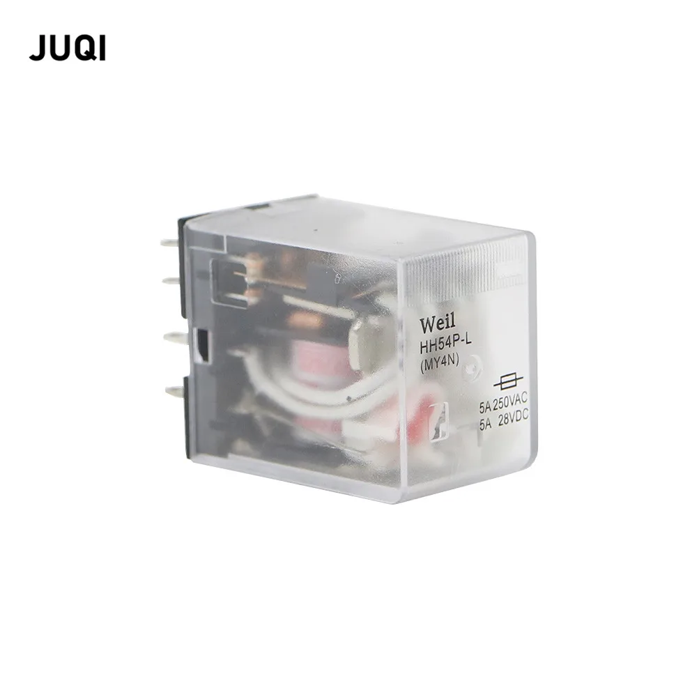 

1PCS MY4NJ NEW HH54PL small Electromagnetic General Purpose 14 pins Relay DC 12V 24V 36V 48V 110V 220V 380V Coil 4NO 4NC