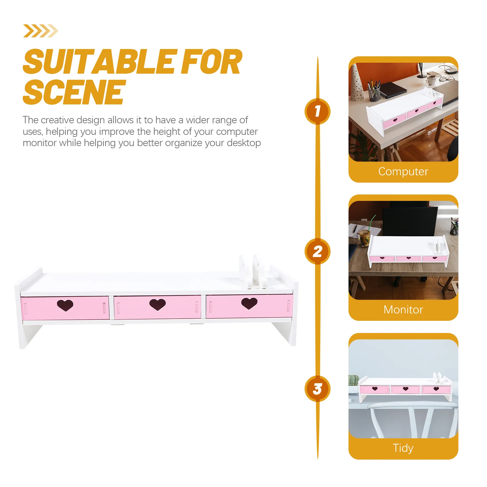 Многофункциональная подставка для монитора настольного компьютера хранения с 3