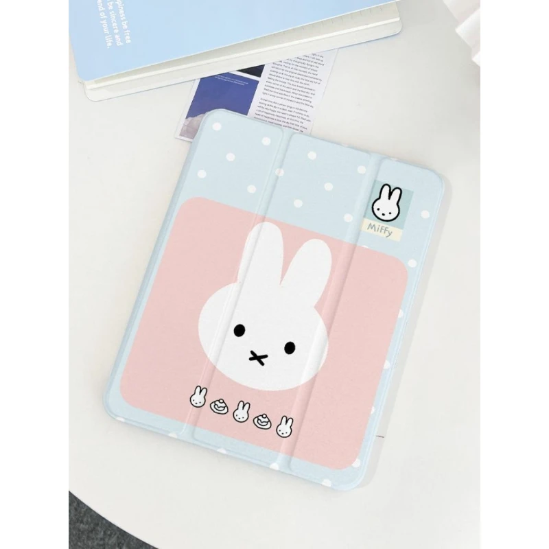 Фото Защитный чехол Anime Miffy, подходящий для iPad11/MINI7/Pro/Air6/5/9/10, 720 °   Вращающиеся мультяшные фигурки: хит продаж, оптовая продажа, выгодные товары №5