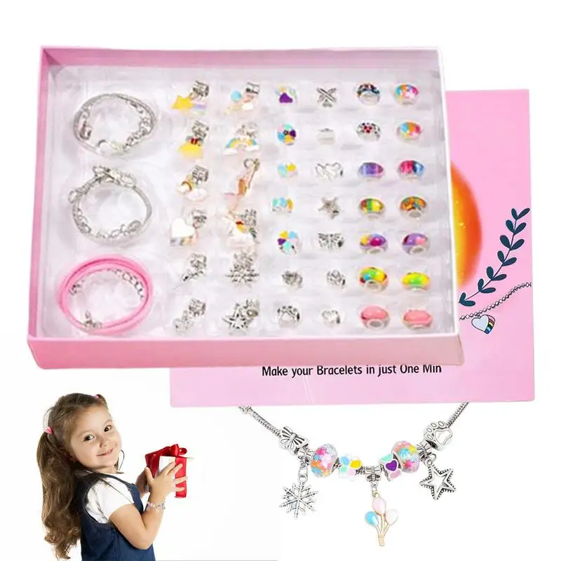 

Bracelet Making Kit For Girls DIY Craft Necklace Bracelet Arts And Crafts Gift Box Girl Toys With Jewelry Accessories & Beads