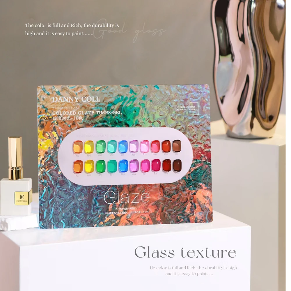 Полупрозрачные глянцевые цвета зеркальный лак Желейный прозрачный гель дизайн