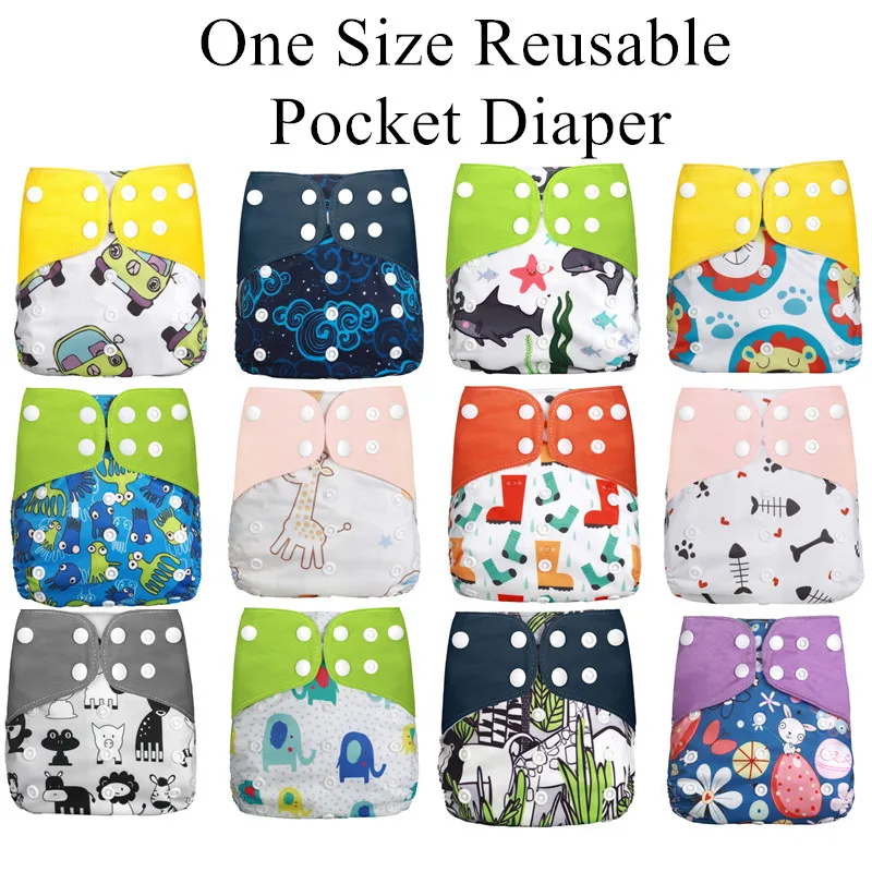 

2022 Washable Eco-friendly Baby Cloth Diaper Ecological Adjustable Nappy Reusable Diaper Fit 0-2year 3-15kg Newborn Bebes Diaper
