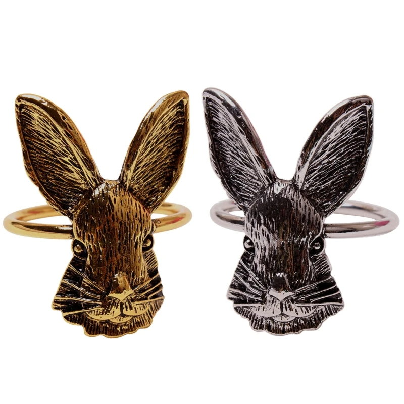 

Alloy Hare Shapes Napkin Buckles for Wedding Dining Table Parties Decorations