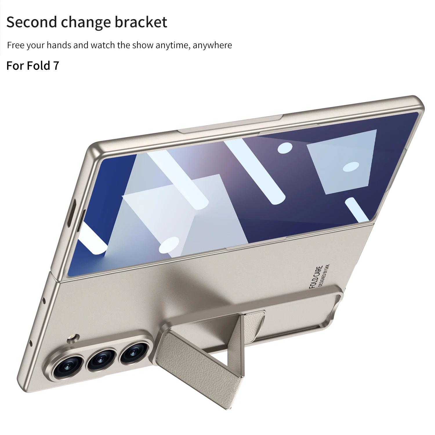 Фото Чехол для Samsung Z Fold7 со складной подставкой — ультратонкий бронированный дизайн |   Защита переднего стекла и противоударная №2