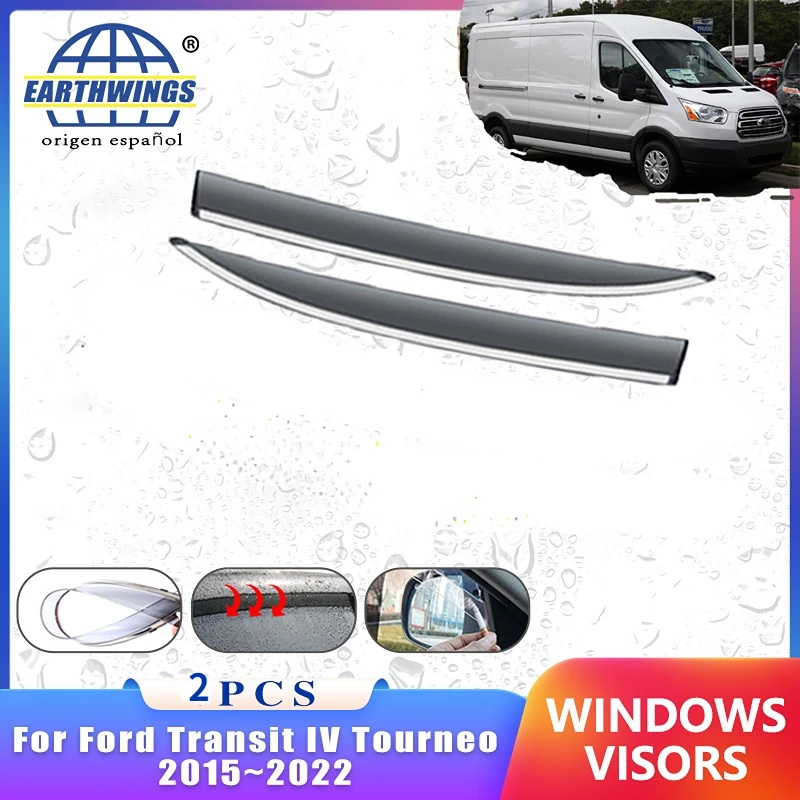 

Wind Deflectors for Ford Transit IV Tourneo 2015~2022 T-Series IV Accessories 4x Car Window Rain Eyebrow Guards Awning 2020 2016