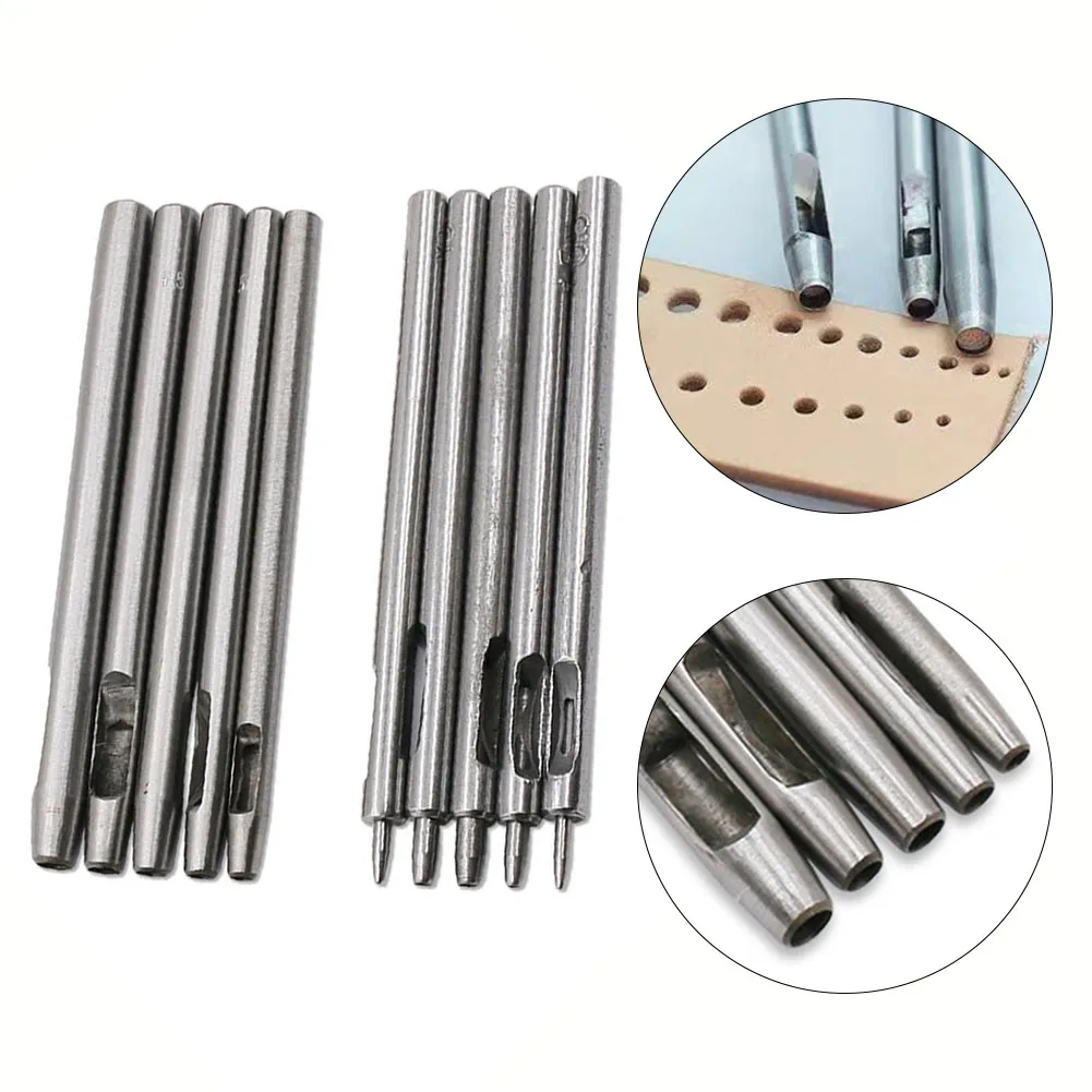 

10 шт. дырокол для кожи резак 0,5 мм-5 мм отверстие для кожи Сделай Сам инструменты для перфорации бумажник дырокол для ремня ручные инструменты