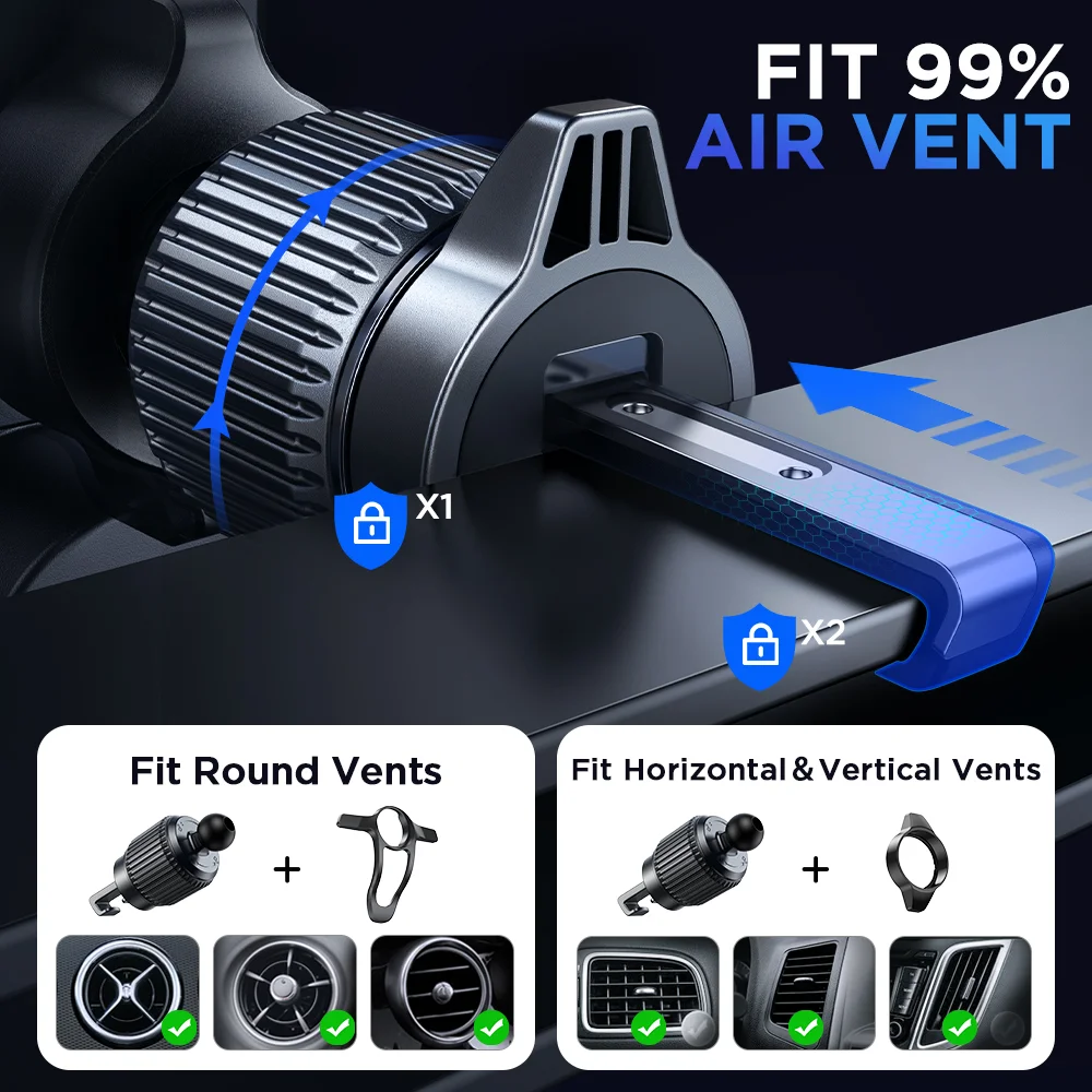 JOYROOM Wireless Car Charger Mount Fast Charging Car Phone Holder Charger for Car Compatible with iPhone 14 13 12 Pro Max