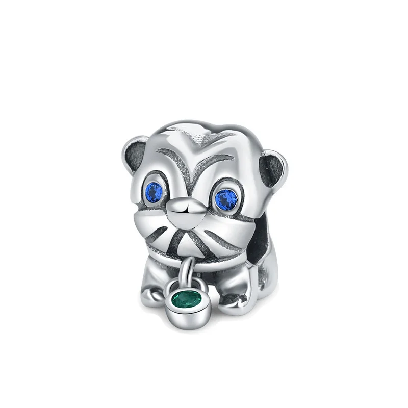 

Xiaojing 925 Sterling Silver Animal Zircon Cute Dog Beads Charm for Women Fit Original European Bracelet Jewelry Making for Gift