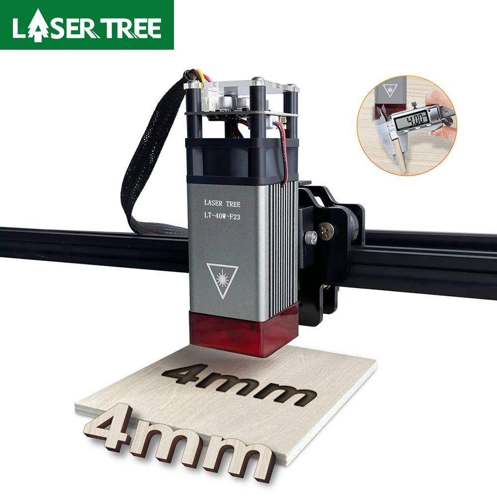 LASER TREE 40W Laser Module  450nm TTL Laser Head Blue Light Module for Laser Cutting Machine Engraver Wood Cutting DIY Creation