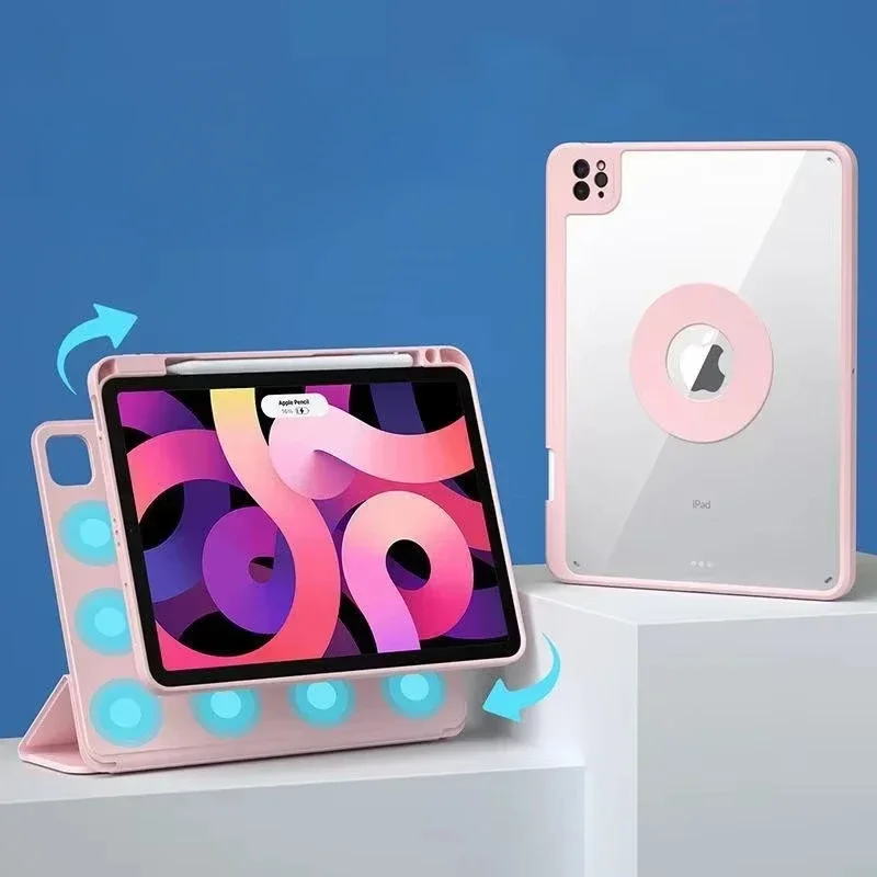 Магнитный чехол с поворотом на 360° для iPad Air Pro 11 13 2024 M2 M4 12.9 IPad 10.2 7/8/9th Funda Cover 10th
