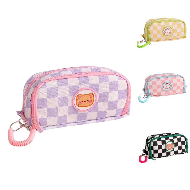 

Портативный карандаш с мультяшным медведем, милый женский холщовый пенал с животными