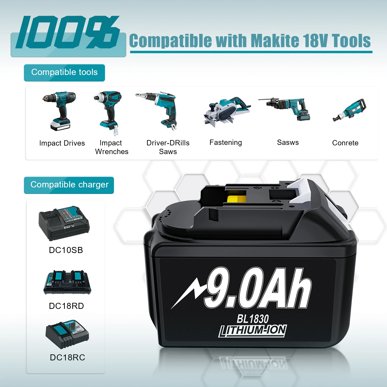 аккумулятор или зарядное устройство для makita 18v bl1850b bl1860 bl 1860 bl1830 bl1815 bl1840 LXT400 9.0Ah tools