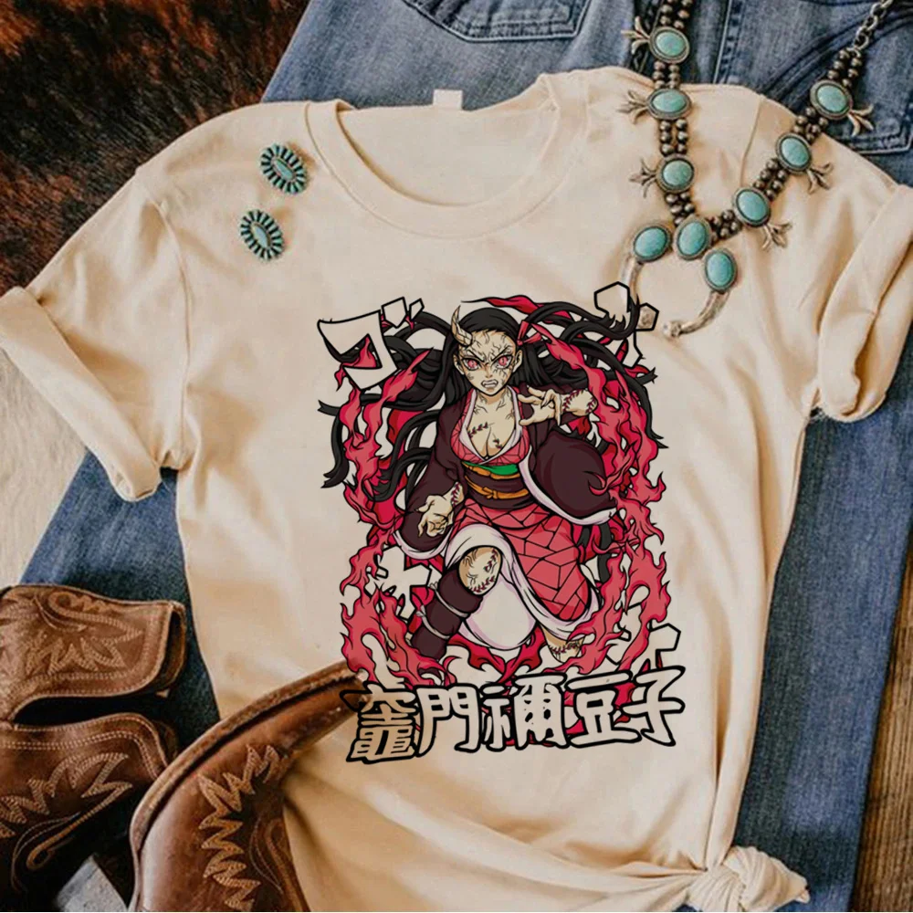 

Demon Slayer tshirt women harajuku designer Y2K t-shirts girl y2k graphic comic clothing
