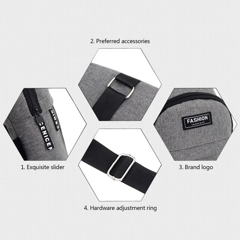 Мужская нагрудная сумка новая модная повседневная спортивная водонепроницаемая