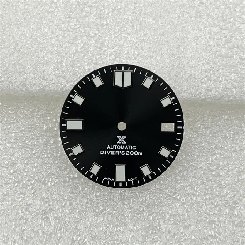 New Watch Dial 28.5MM Grey Blue Black Mechanical Watch Dial Green Luminous Suitable For NH35/NH36 Movement Watch Accessories