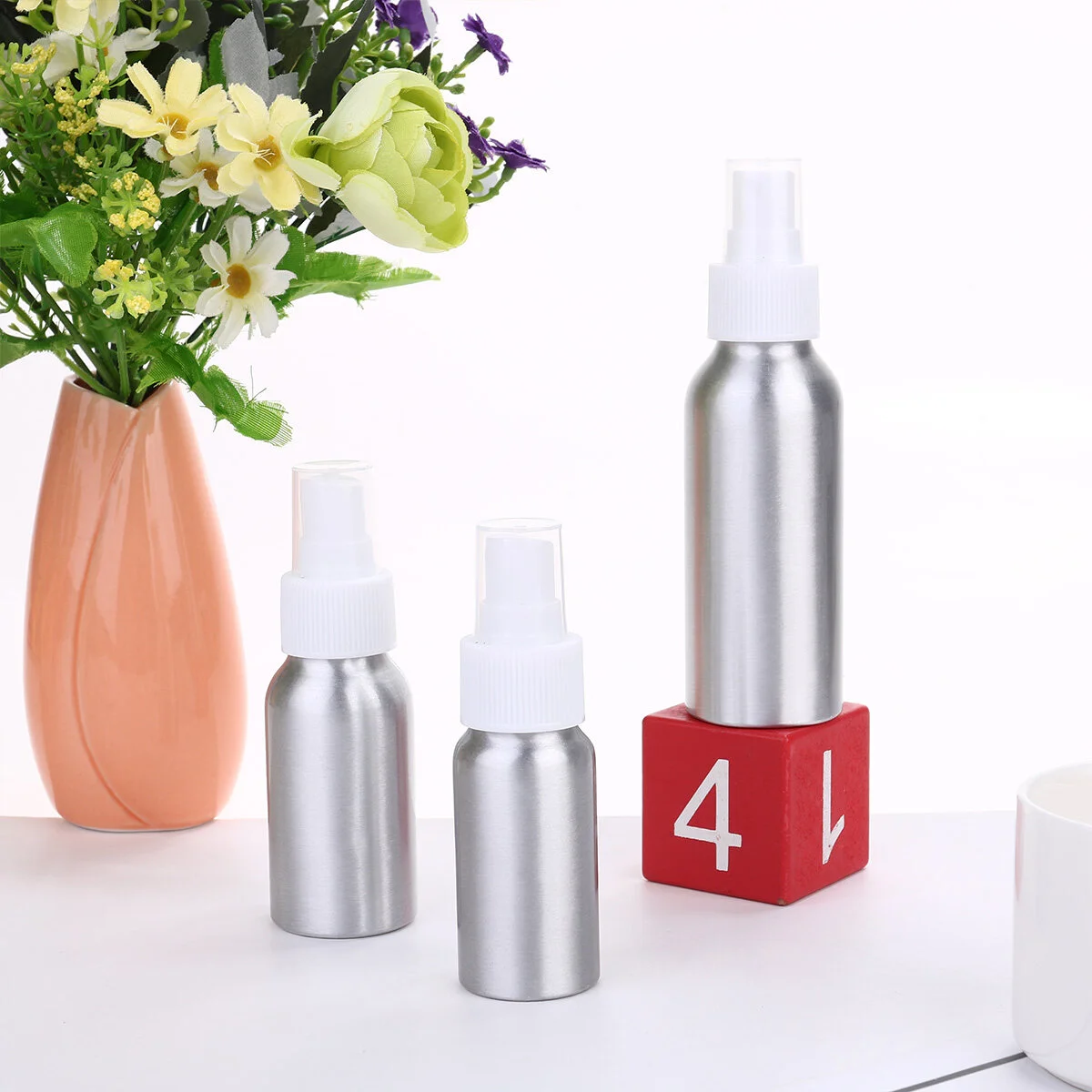 

3Pc Travel Spray Bottles For Toiletries Aluminium Spray Bottle All Empty Spraying Bottles Mist Water Bottle for Cleaning
