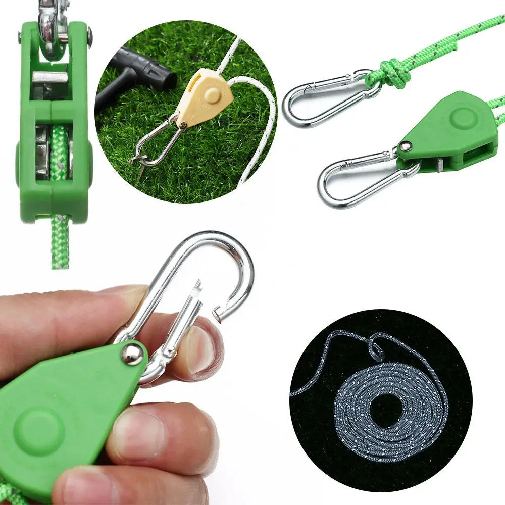 

Accessories Lights Lifting Camping Tool Ratchet Hangers Fixed Buckle Pulley Adjustable Rope Fastener Tent Rope Tensione