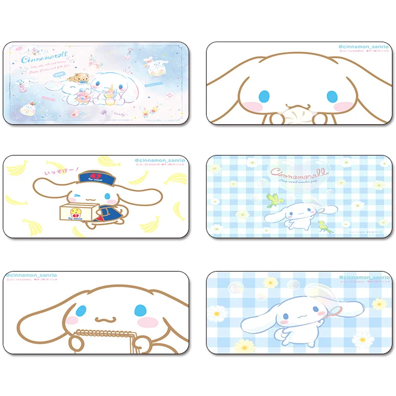 

Kawaii Anime Cartoon Cinnamoroll Mouse Pad Cartoon Cute Big Ear Dog Girl Studying Office Home Computer Pad Writing Desk Desk Pad