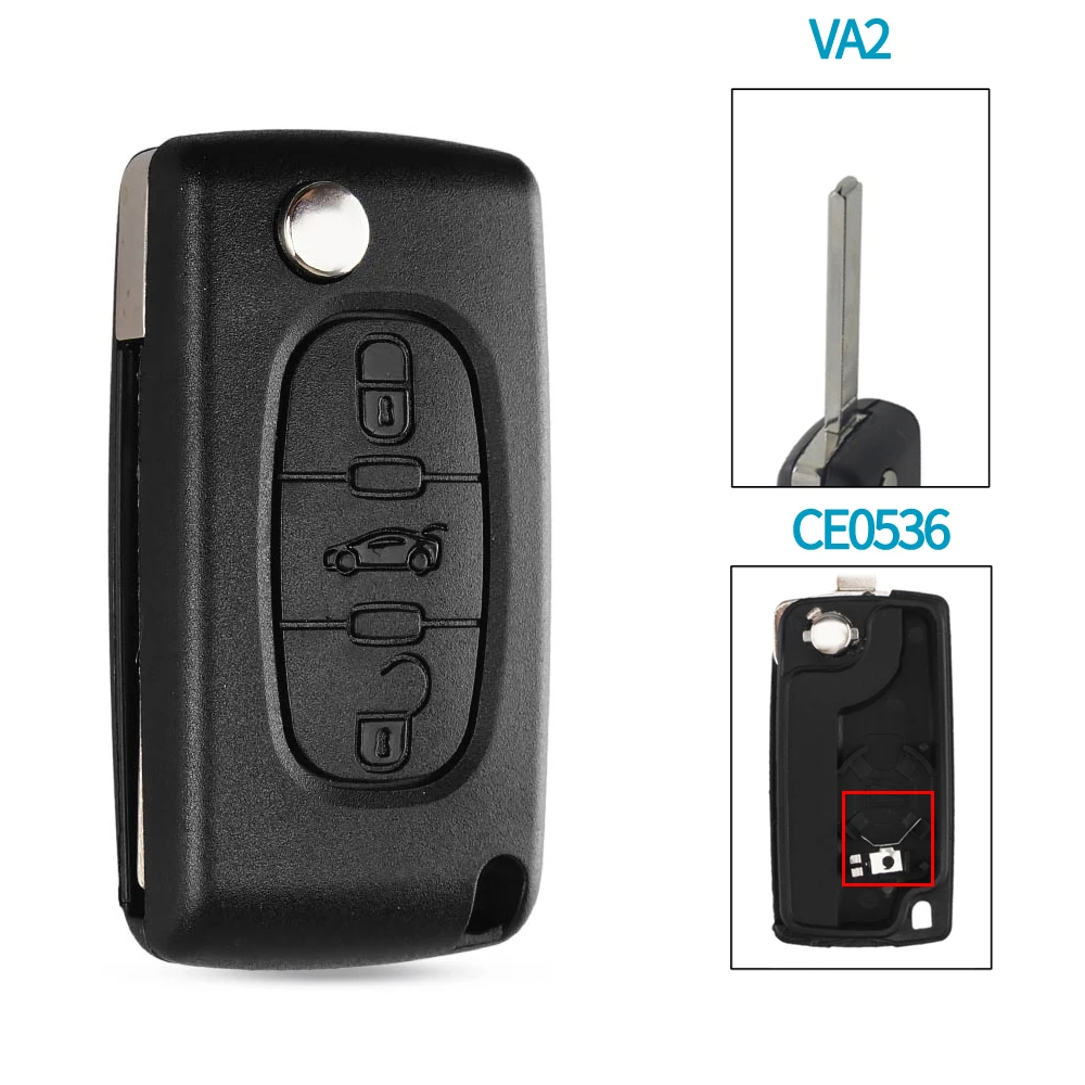 

KEYYOU 2/3 кнопки для Peugeot 207 307 308 407 607 807 для Citroen C2 C3 C4 C5 C6 откидной корпус ключа автомобиля