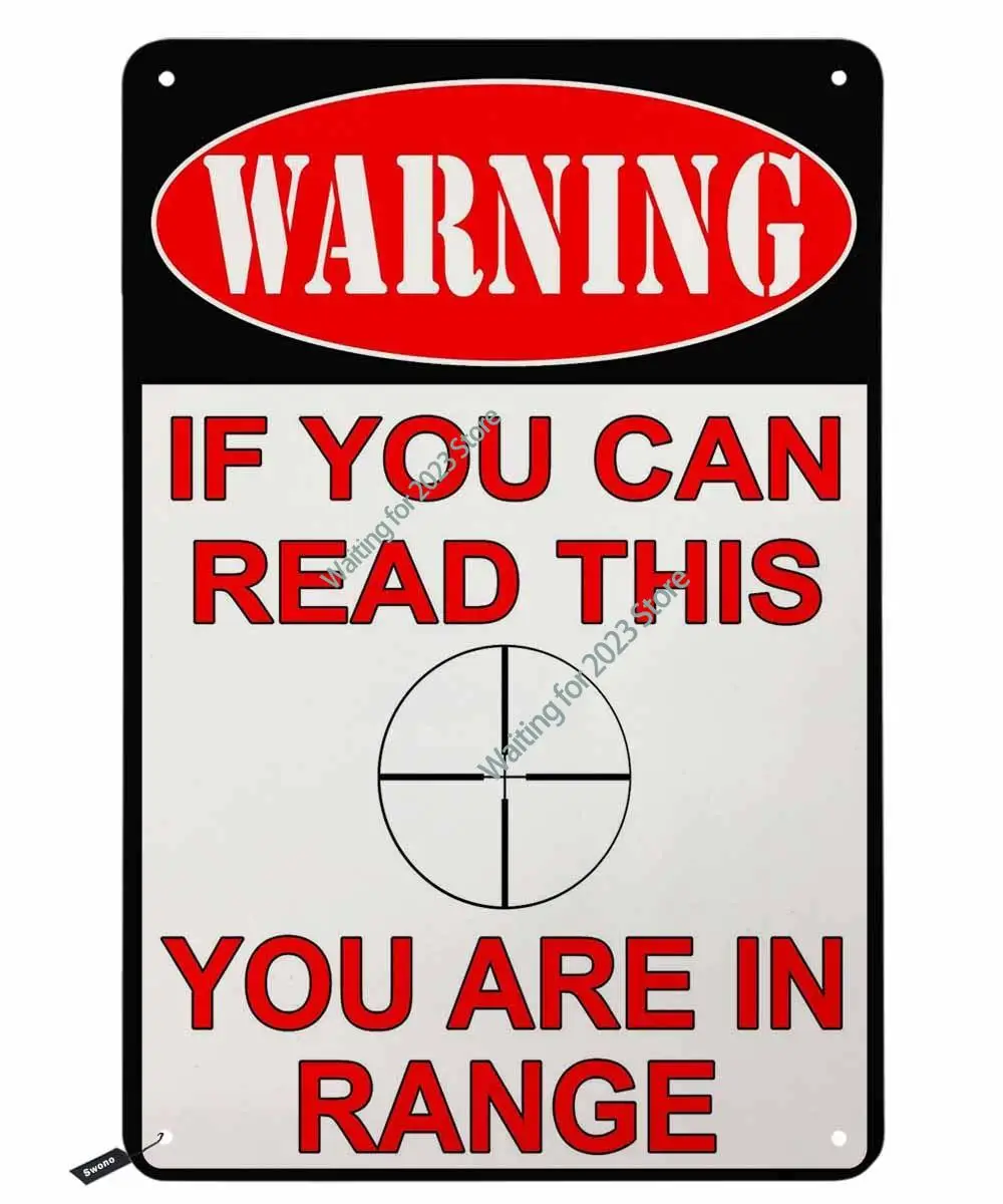 

Warning Tin Signs,If You Can Read This You are in Range Vintage Metal Tin Sign for Men Women,Wall Decor for Bars,Restaurants,