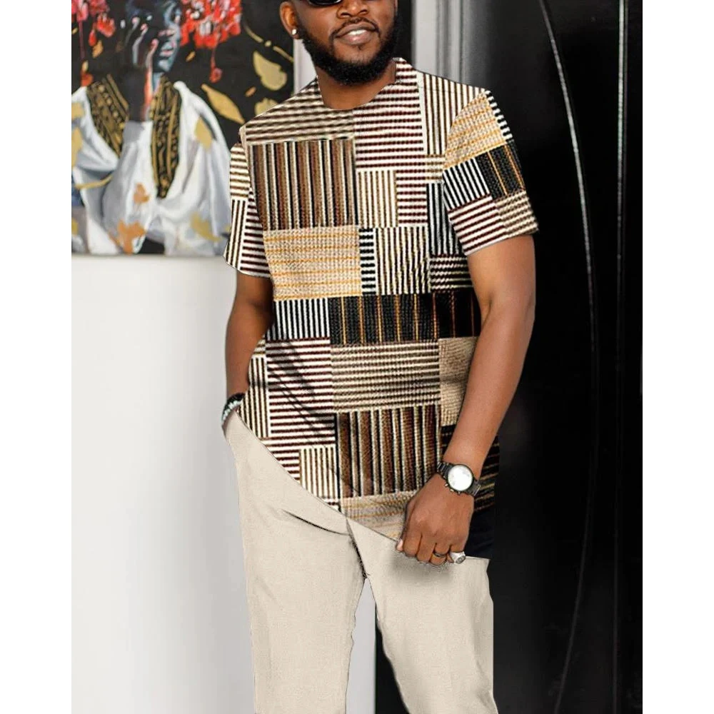 Men's Tracksuit Set 2 Piece Sports Suit 3d Print Summer Jogging Casual Men Sets Outfits Short Sleeves T-shirt+Pants Clothing