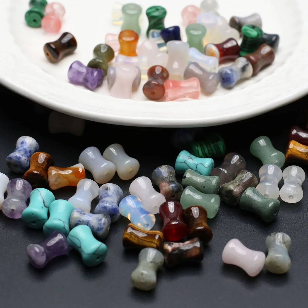 

10pc Natural Semi-Precious Stone Beads Loose Spacer Cube Bead for Jewelry Making Diy Women Necklace Bracelet Accessories