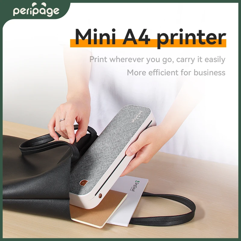 

Portable Peripage A4 Inkless Wireless Thermal Label Printer Document Printing Support PC Mobile Use Document Printer At Home