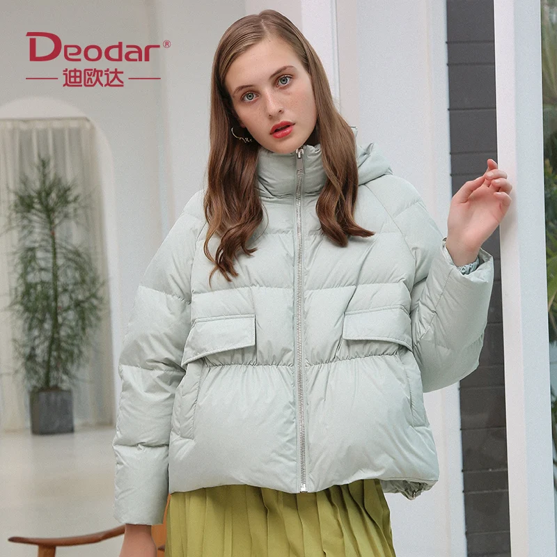 DEODAR Casual Down Jacket Women Short Hooded 90% White Duckdown Coat Ultra Light Windproof Outwear Higher Quality Warm Clothes