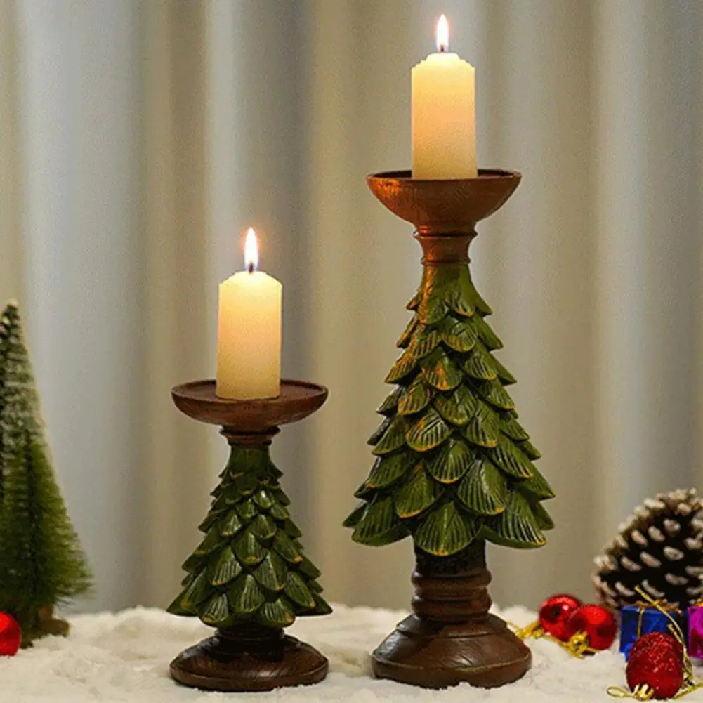 

Table Candlestick Realistic Shape Resin Party Supplies Candlestick Home Desktop Candlestick for Christmas