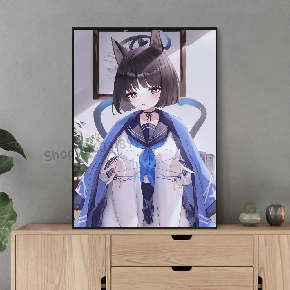 Игровой синий архив Kiryuu Kikyou плакат самоклеящаяся искусство кофейный дом бар