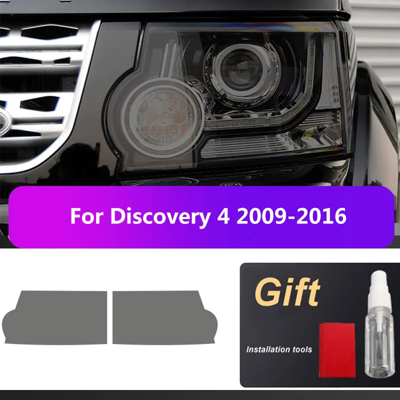 

2Pcs Car Covers Headlight Protective Film For Land Rover Discovery 4 5 Transparent Sticker Black Accessories Anti Scratch