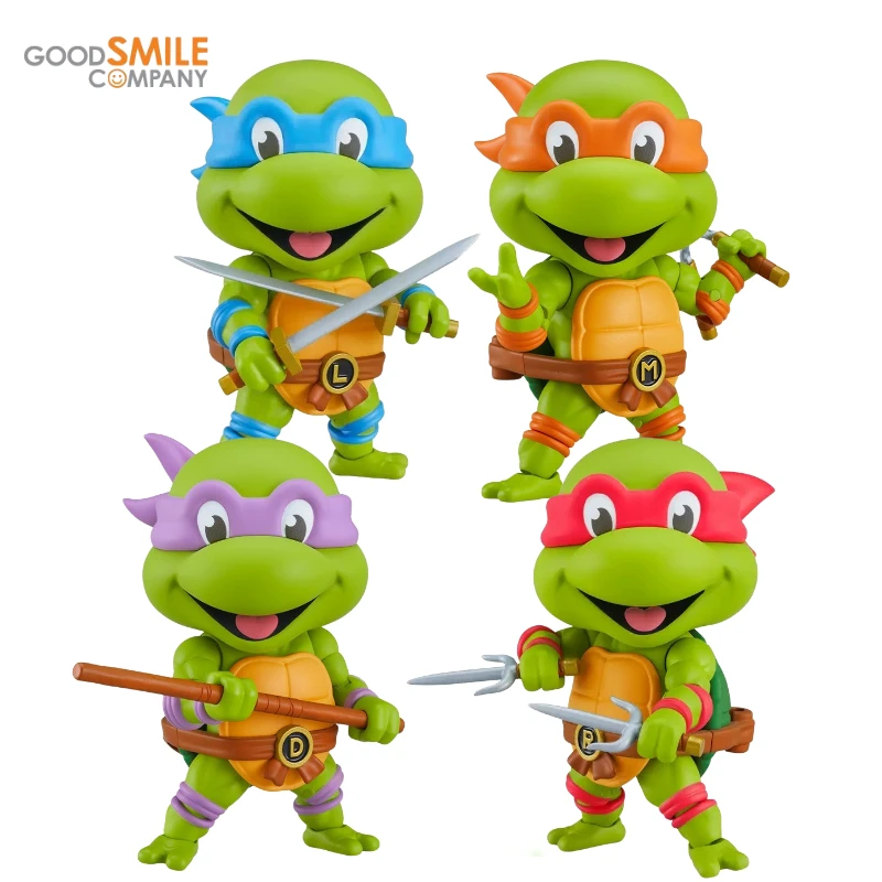 

GSC Nendoroid 1984 Donatello 1985 Michelangelo 1986 Leonardo Da Vinci 1987 Raphael Teenage Mutant Ninja Turtles Action Figure