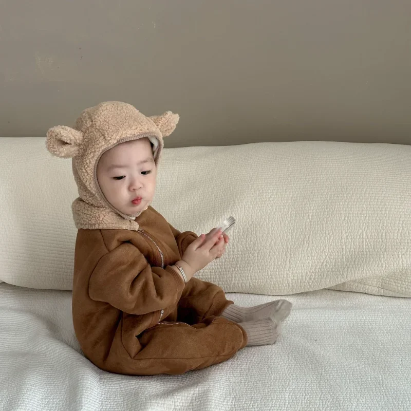Rindu Baobao осенне-зимняя одежда плюшевая детская уличная корейская плотный