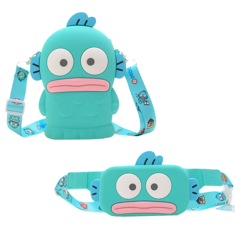 

Sanrios Kawaii Hangyodon рыба силиконовая сумка 2022 Новая мода желе силиконовая сумка мессенджер Милая забавная поясная сумка Кошелек для монет