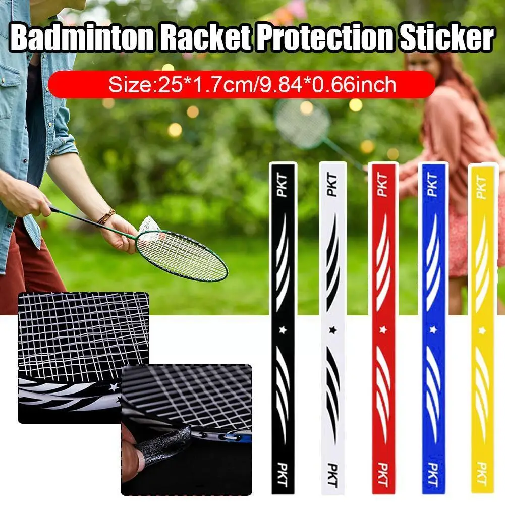 

2pcs Badminton Racket Sticker Tennis Protective Stickers For Paint Loss Badminton Racket Line Self Adhesive Prot B6d1