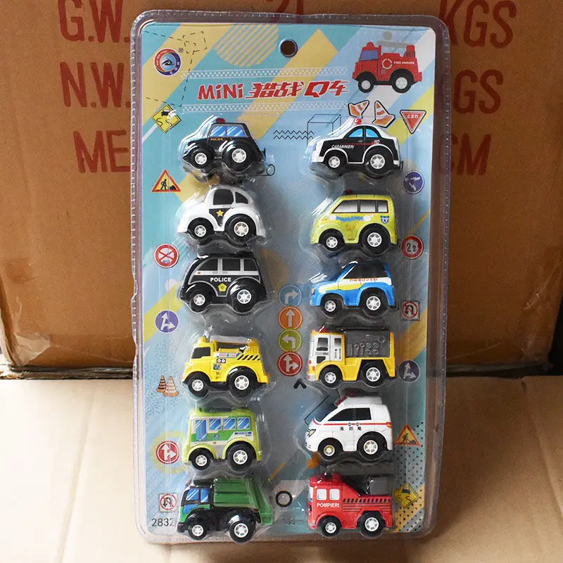

Mini Boy Car Excavator Toy Model Set Pull Back Tractor Inertia Plane Simulation Train Montessori Game 3 Year Toys for Children