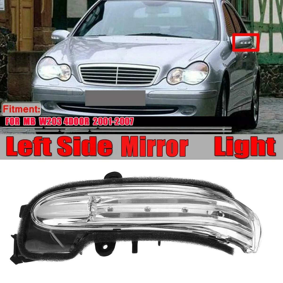 Левая сторона зеркала заднего вида сигнал поворота лампа для-W203 C-класс C280 C320 C350
