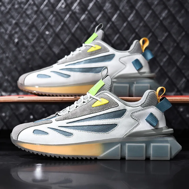 

Men's Mesh Breathable Sneakers Luxury Designer Shoes For Men Thick Sole Casual Shoes Comfortable Walking Shoes Tenis Masculino