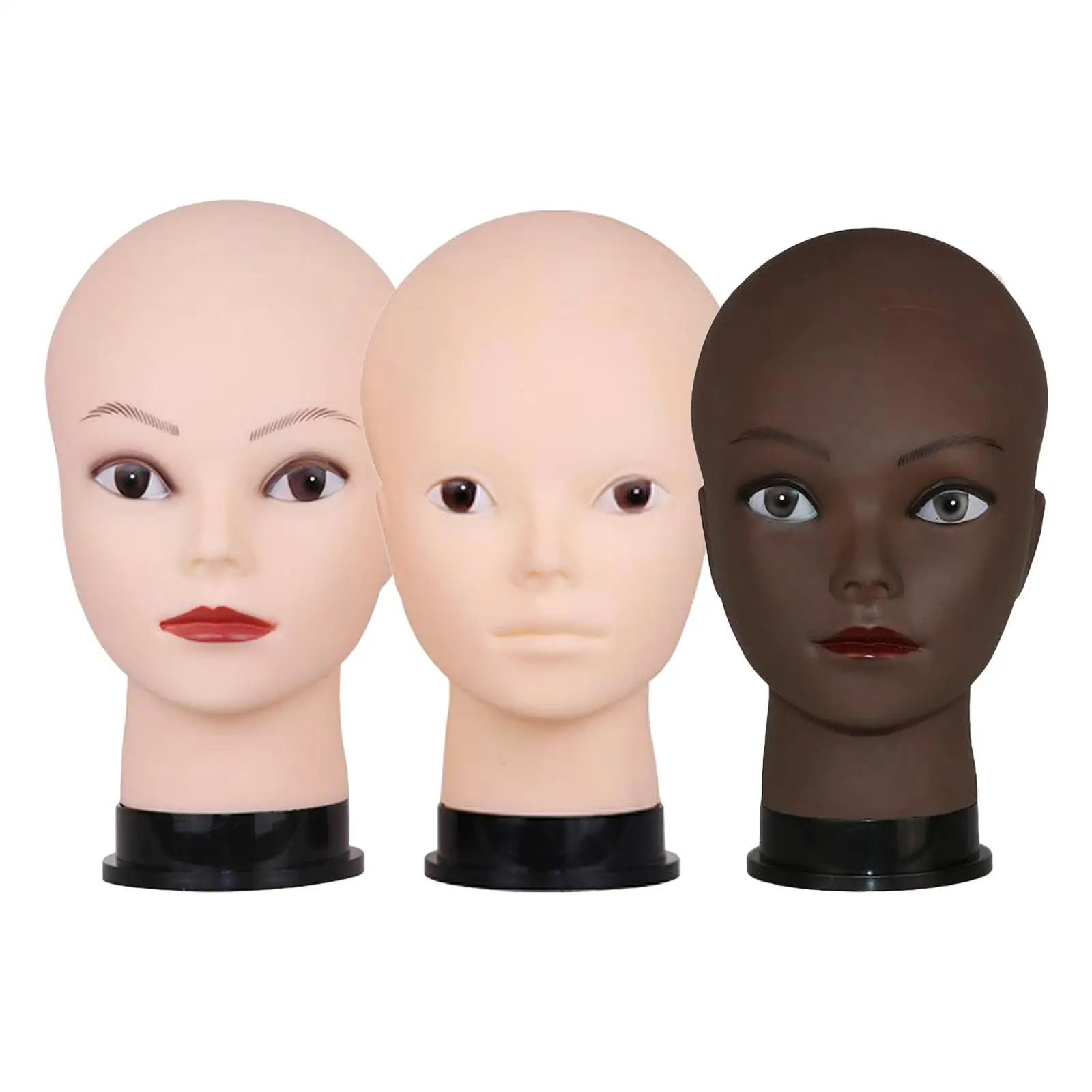 

Bald Head with Professional Cosmetology foring Display Hat Glasses or Display Head Model
