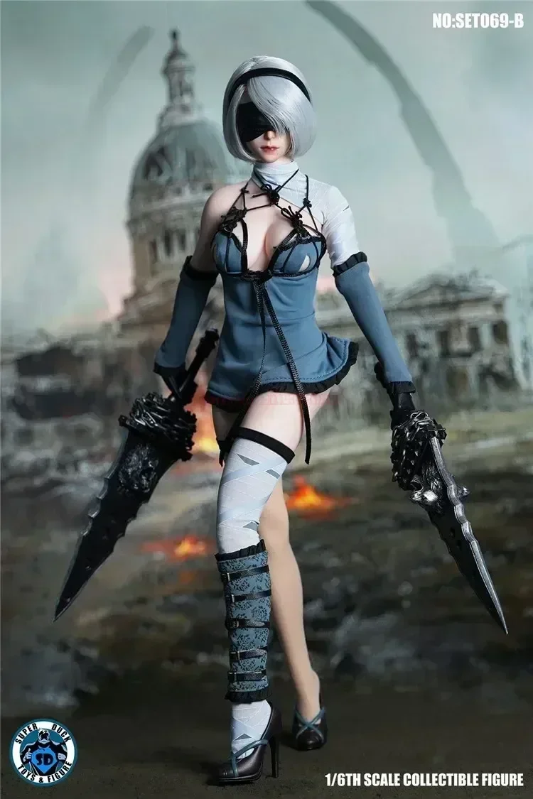 

SET015 SET017 SET019 1/6 женский солдат ниус: Automata YoRHa 2B голова Лепка одежда оружие Набор для 12-дюймовой экшн-Фигурки игрушки для мальчиков