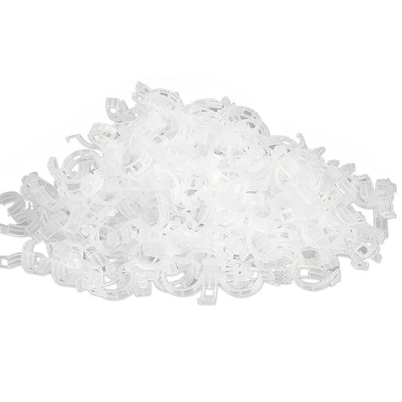 Фиксированные пластиковые зажимы для растений 300 шт. вьющихся прозрачные садовые