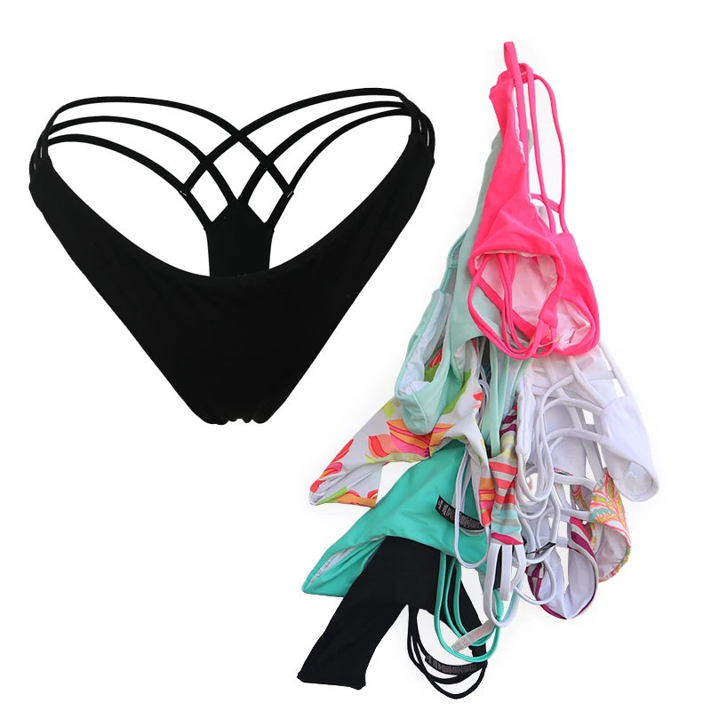 Сексуальный купальник бикини плавательный костюм высокой талией черный бразильский бикини женский секретный нижний T-образный пикантный низ с трусиками на большие размеры.