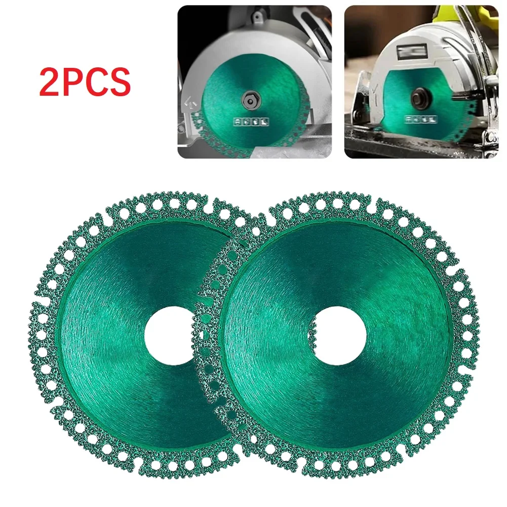 2pc Diamond Saw Blade 100mm Diameter Multifunctional Granite Marble Cutting Disc Porcelain Tile 10mm Height Cutting Disc