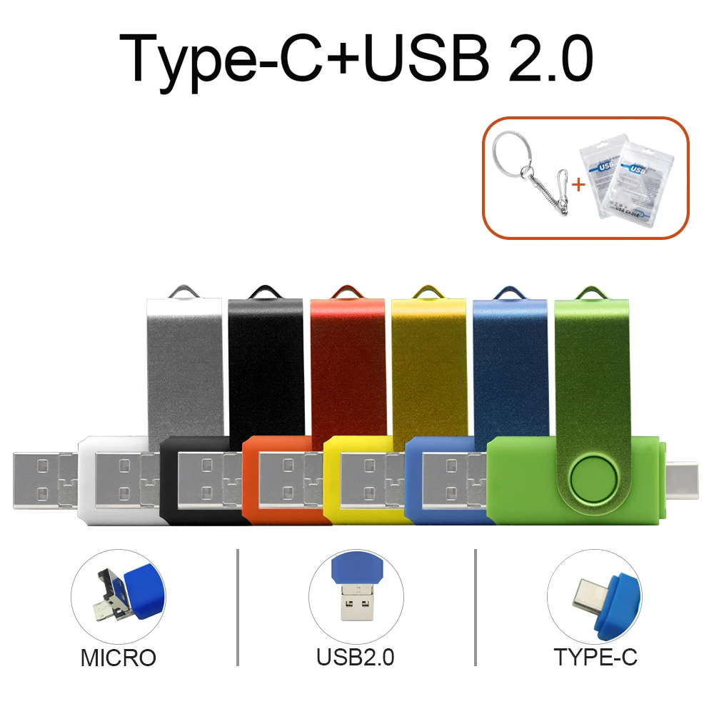 

Металлический флэш-накопитель 360 °, OTG 3 в 1, флэш-накопитель Type-C, 4G, Usb флэш-карта памяти 8 ГБ, 16 ГБ, Usb флэш-накопитель 32 ГБ, карта памяти, U-диск