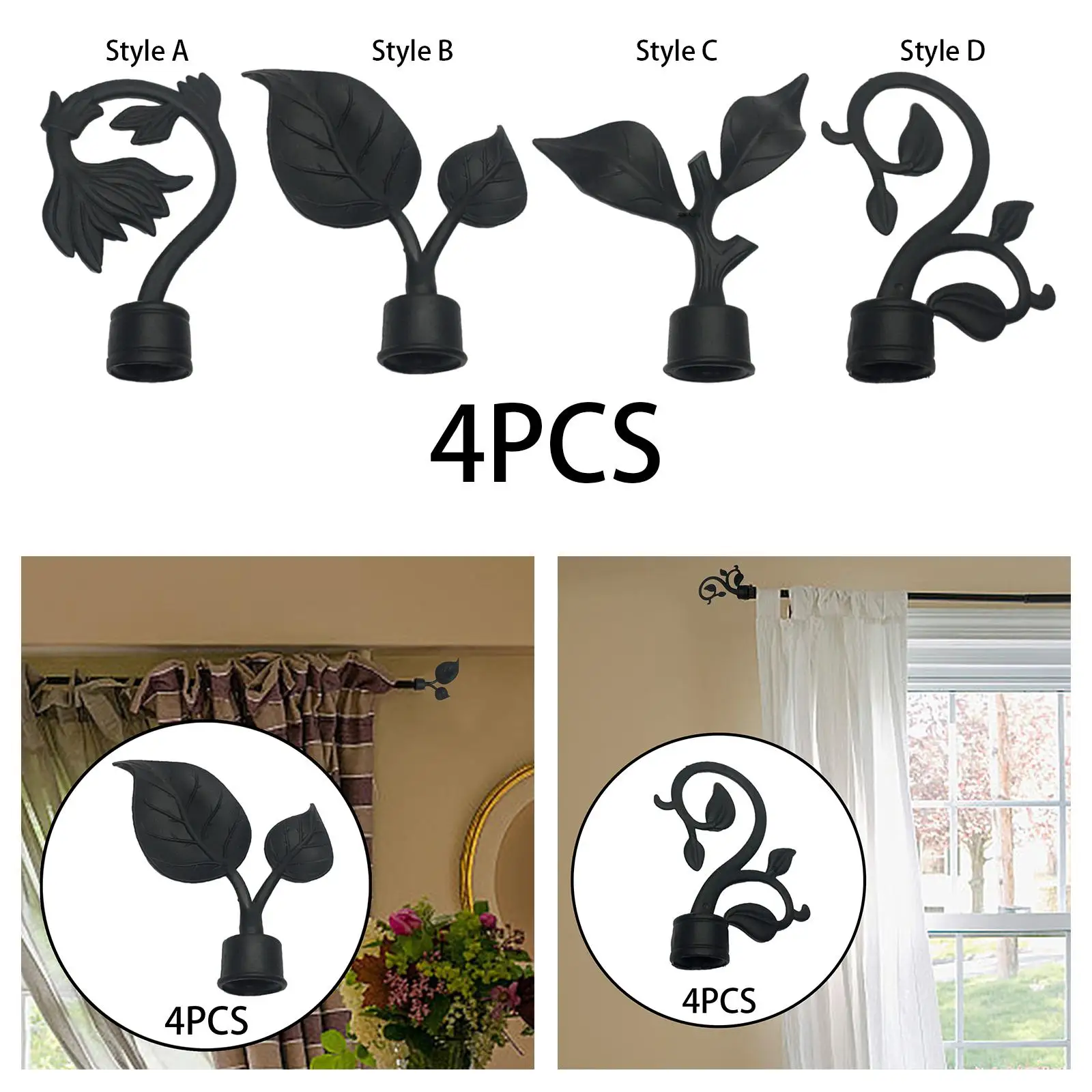 4 шт. наконечники для карнизов штор диаметром 22 мм декоративные накладки