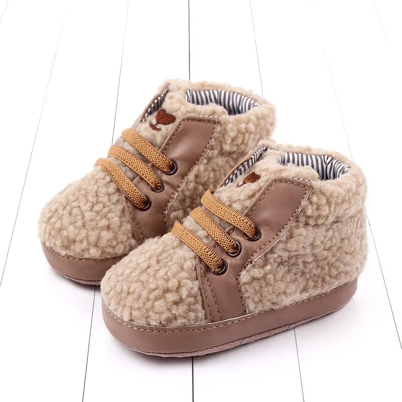

Newborn baby boy shoes fashion teddy velvet sneaker shoes for baby boy cotton soft sole infant shoes toddler baby crib shoes